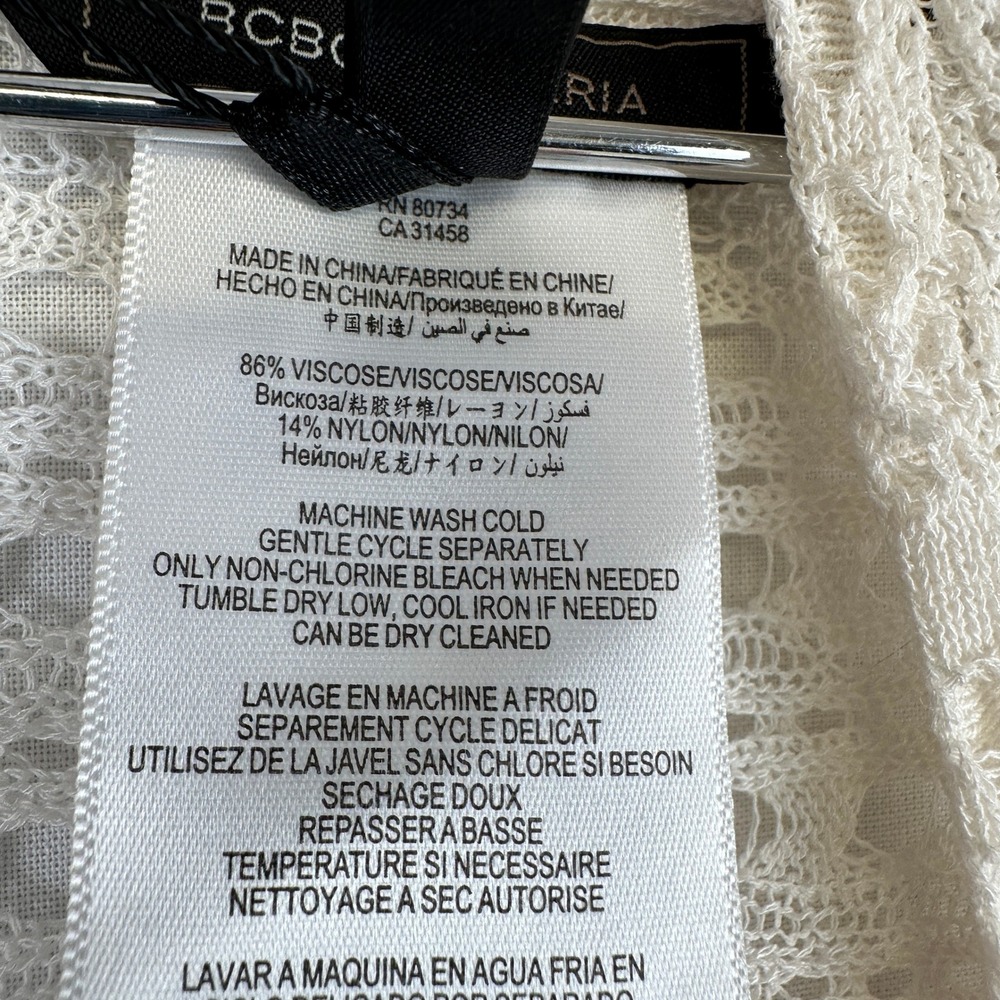 BCBG Max Azria Layla Knit Cardigan Bone Open Front XXS/XS - Picture 6 of 13